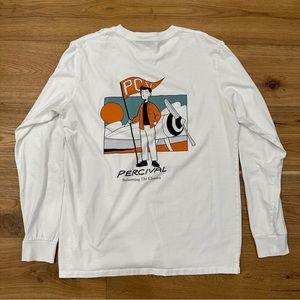 Percival x Aaron Chang Long Sleeve T-Shirt in White